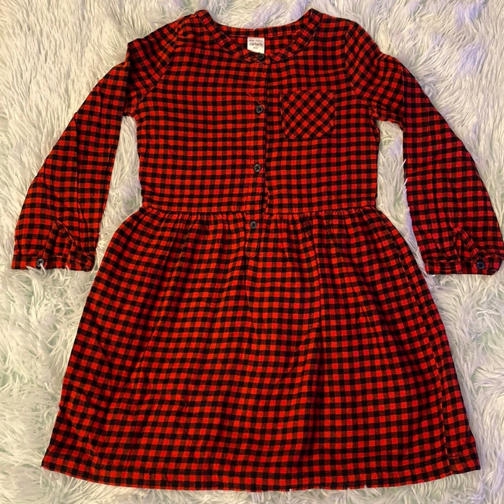 Kids Red Checkered Dress | Size 5T
